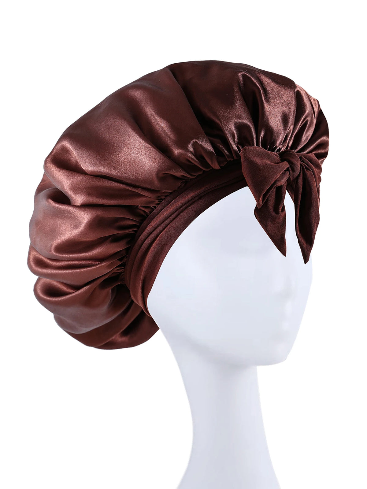 2026 New Silk Bonnet Sleeping Womens Satin Bonnet Hair Night Sleep Cap Tie Band CurlyHat Scarf Wrap Curly Hair Bonnets Beauty