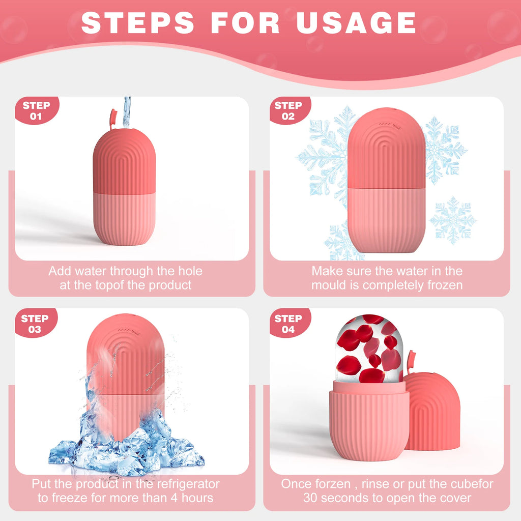 1pc silicone face ice cube mold for Beauty and Skin Care silicon face ice roller